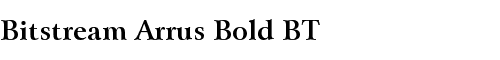 Font Bitstream Arrus Bold BT