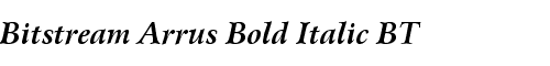 Font Bitstream Arrus Bold Italic BT