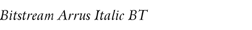 Font Bitstream Arrus Italic BT