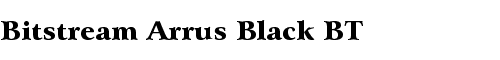 Font Bitstream Arrus Black BT