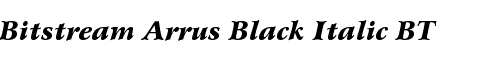 Font Bitstream Arrus Black Italic BT