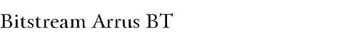 Font Bitstream Arrus BT
