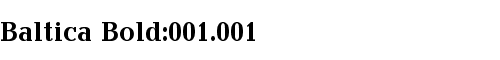 Font Baltica Bold:001.001