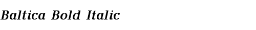 Font Baltica Bold Italic