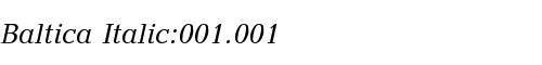 Font Baltica Italic:001.001