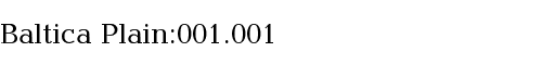 Font Baltica Plain:001.001