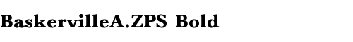 Font BaskervilleA.ZPS Bold