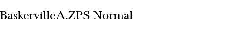 Font BaskervilleA.ZPS Normal