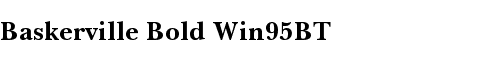 Font Baskerville Bold Win95BT