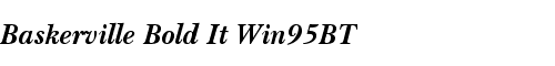 Font Baskerville Bold It Win95BT