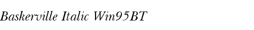 Font Baskerville Italic Win95BT