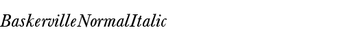 Font BaskervilleNormalItalic