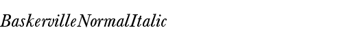 Font BaskervilleNormalItalic