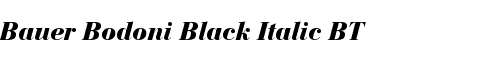 Font Bauer Bodoni Black Italic BT