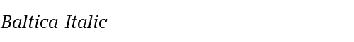 Font Baltica Italic