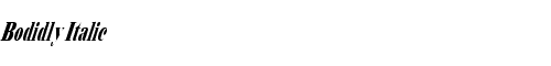 Font Bodidly Italic