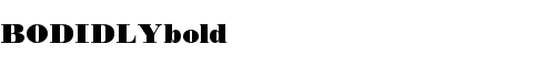 Font BODIDLYbold