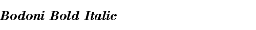 Font Bodoni Bold Italic