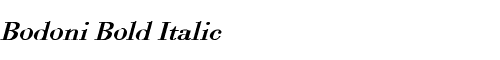 Font Bodoni Bold Italic
