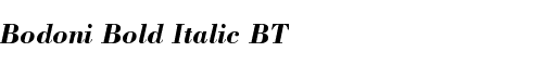 Font Bodoni Bold Italic BT