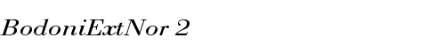 Font BodoniExtNor 2