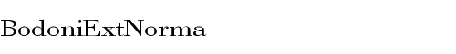 Font BodoniExtNorma
