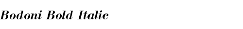 Font Bodoni Bold Italic