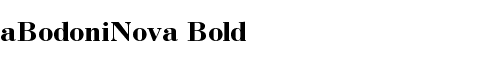 Font aBodoniNova Bold