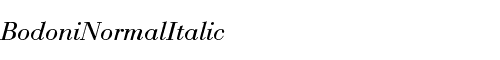 Font BodoniNormalItalic