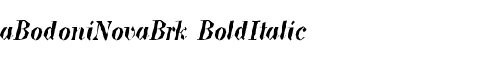 Font aBodoniNovaBrk BoldItalic