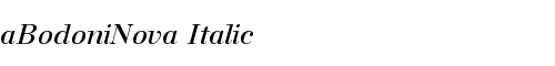 Font aBodoniNova Italic