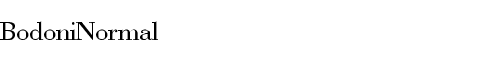 Font BodoniNormal
