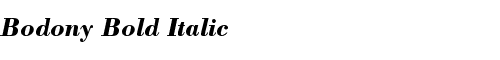 Font Bodony Bold Italic