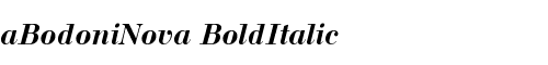 Font aBodoniNova BoldItalic