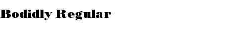 Font Bodidly Regular