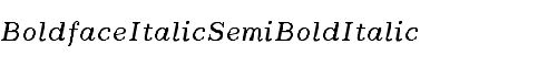 Font BoldfaceItalicSemiBoldItalic