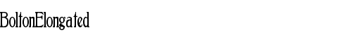 Font BoltonElongated