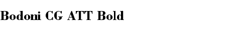 Font Bodoni CG ATT Bold