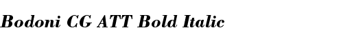 Font Bodoni CG ATT Bold Italic
