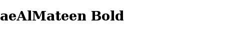Font aeAlMateen Bold